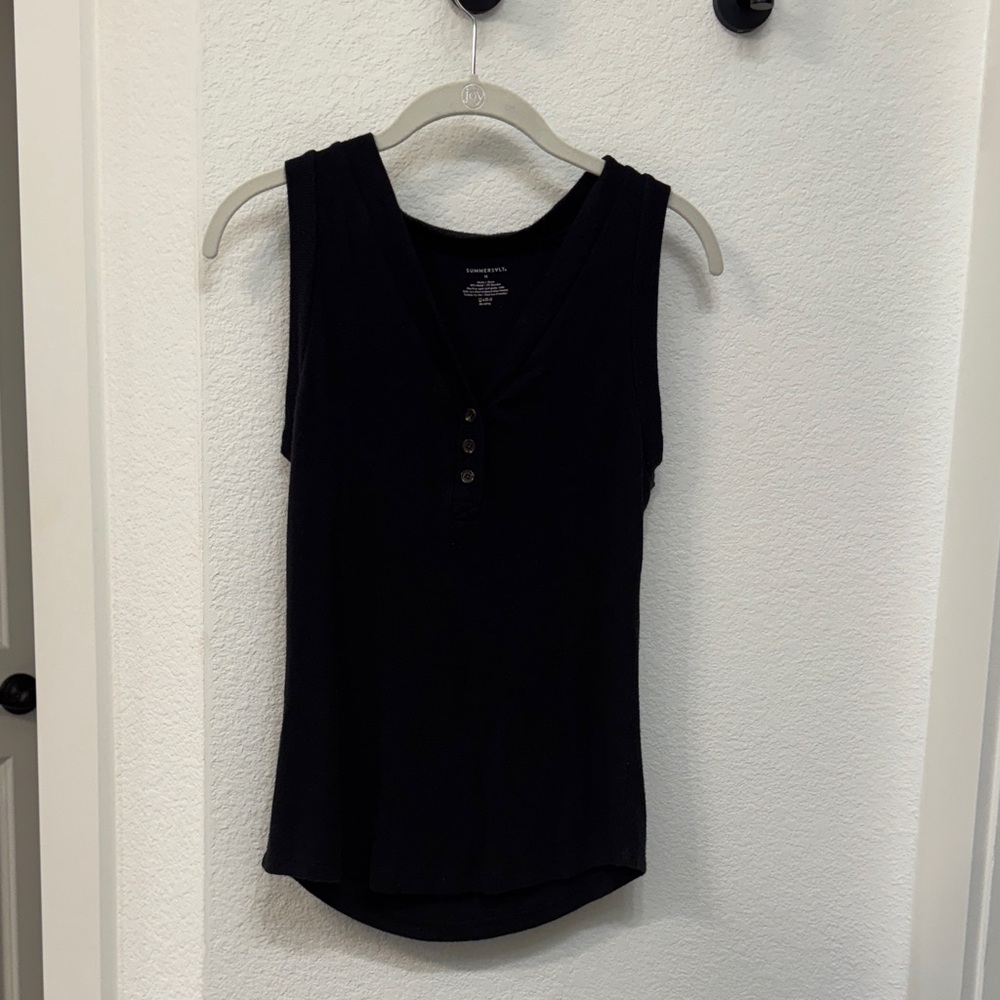Summersalt Black Sleeveless Top